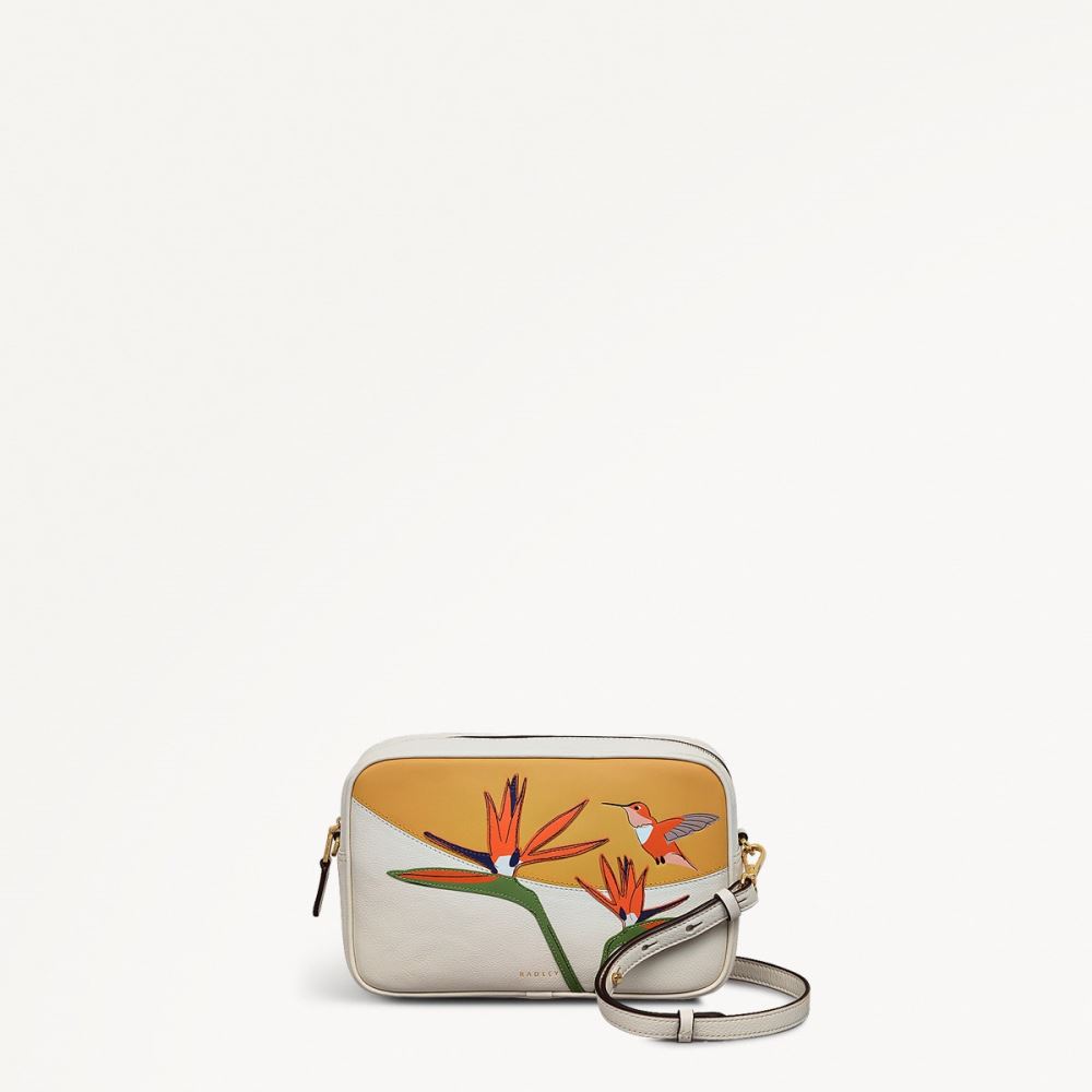 Women's | Radley London Birds Of Paradise - Small Zip Around Cross Body - Chalk