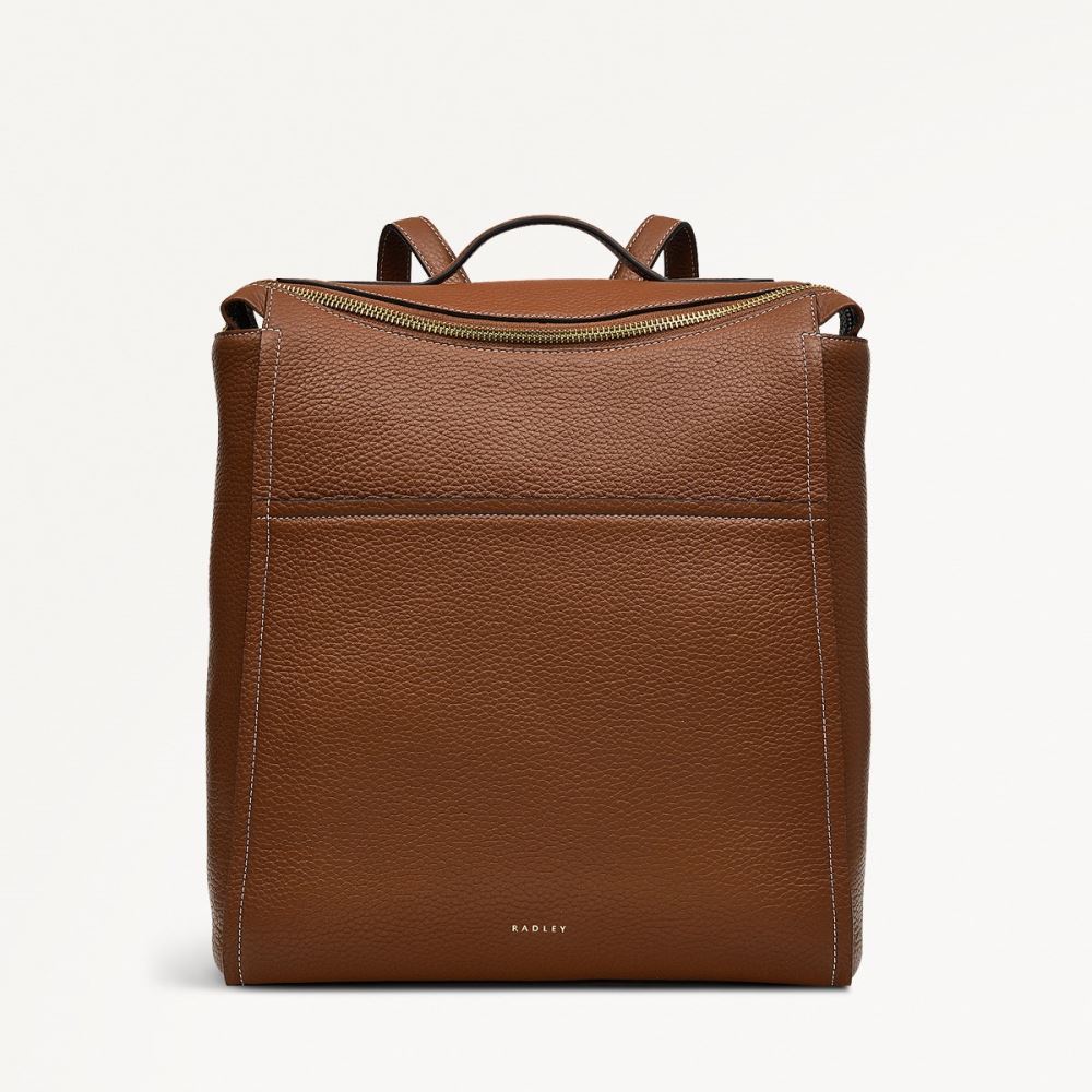 Women's | Radley London Oak Street - Medium Ziptop Backpack - Saddle