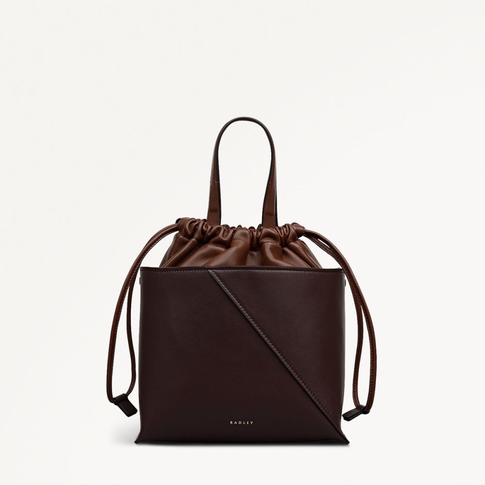 Women's | Radley London The Portobello - Small Drawstring Grab - Dark Oak