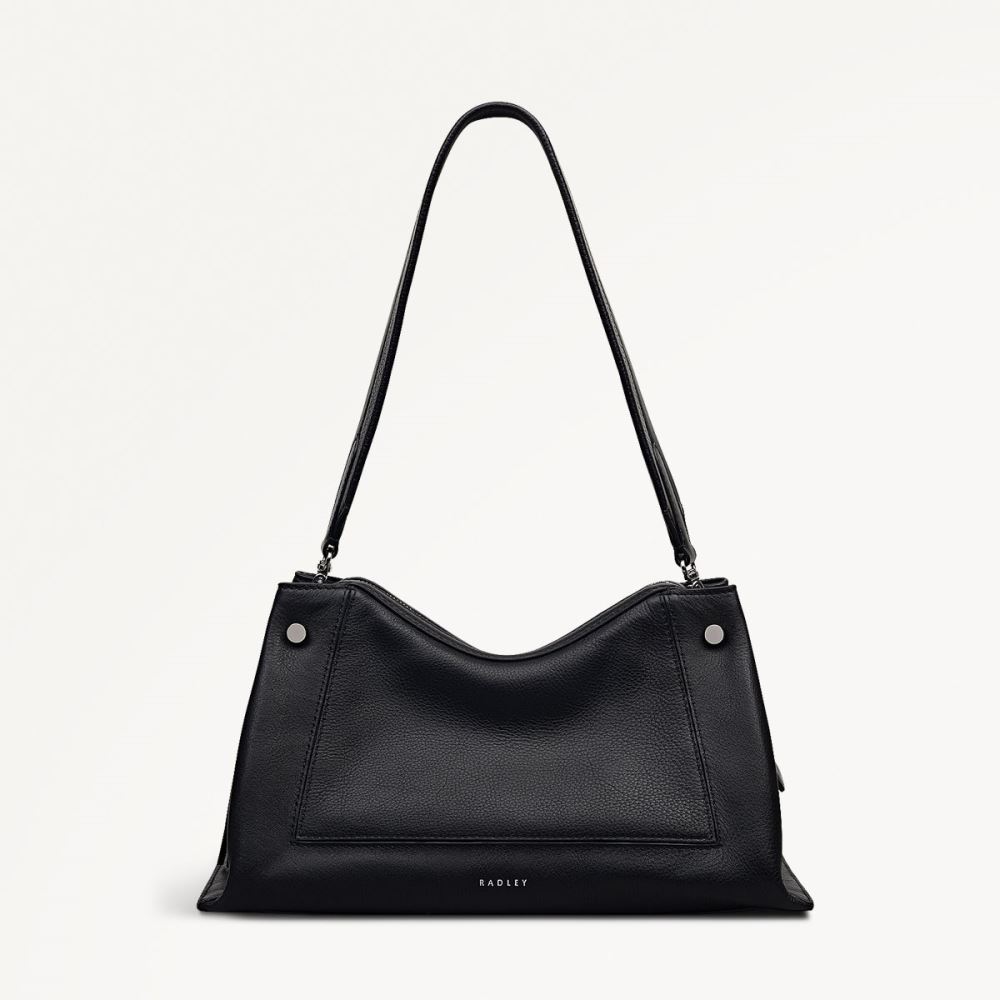 Women's | Radley London Hope Gardens - Medium Ziptop Shoulder - Black