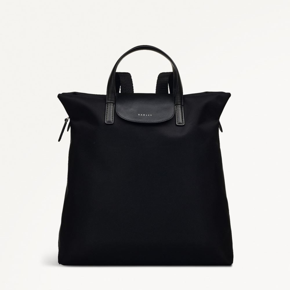 Women's | Radley London Pocket Essentials - Medium Ziptop Backpack - Black