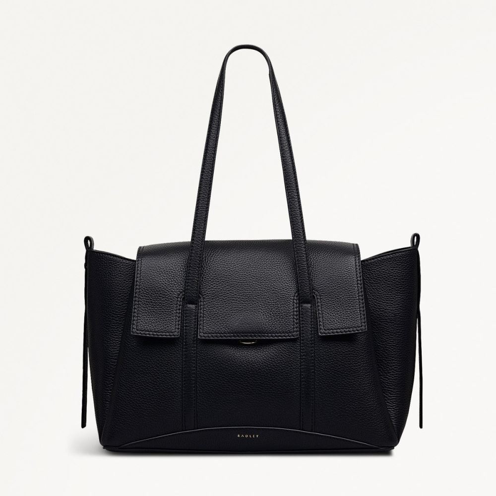 Women's | Radley London The Chancery - Medium Flapover Shoulder - Black