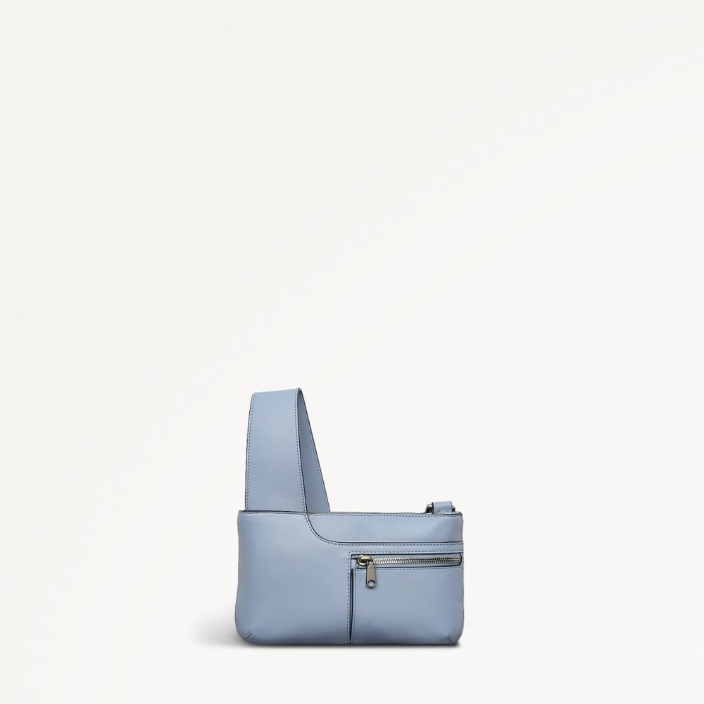Women's | Radley London Pockets Mini - Mini Ziptop Crossbody - Smoke Blue