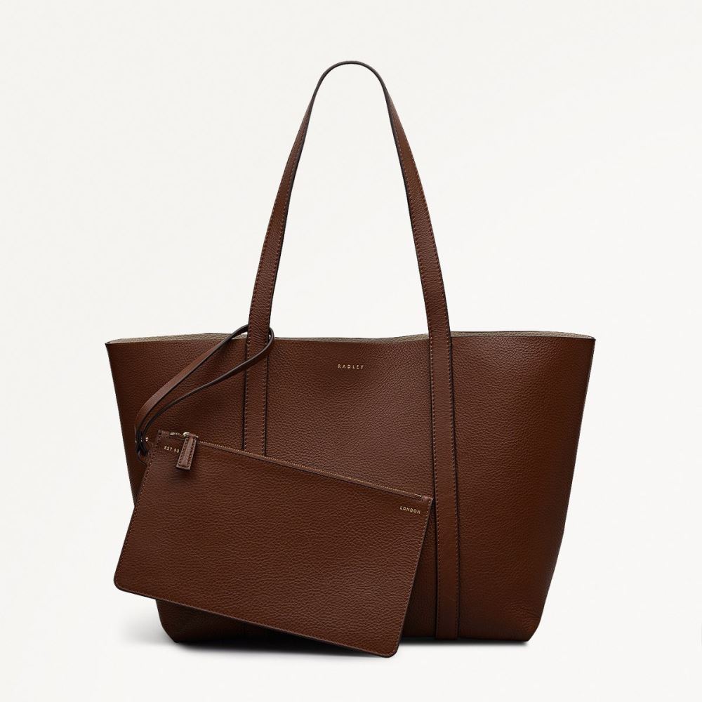 Women's | Radley London Hanbury Row - Large Open Top Tote - Chocolate