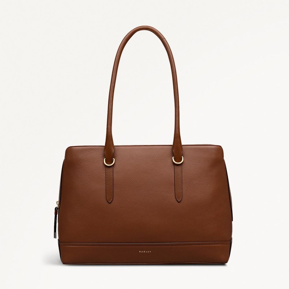 Women's | Radley London Paddington Place - Medium Ziptop Shoulder - Indus Tan