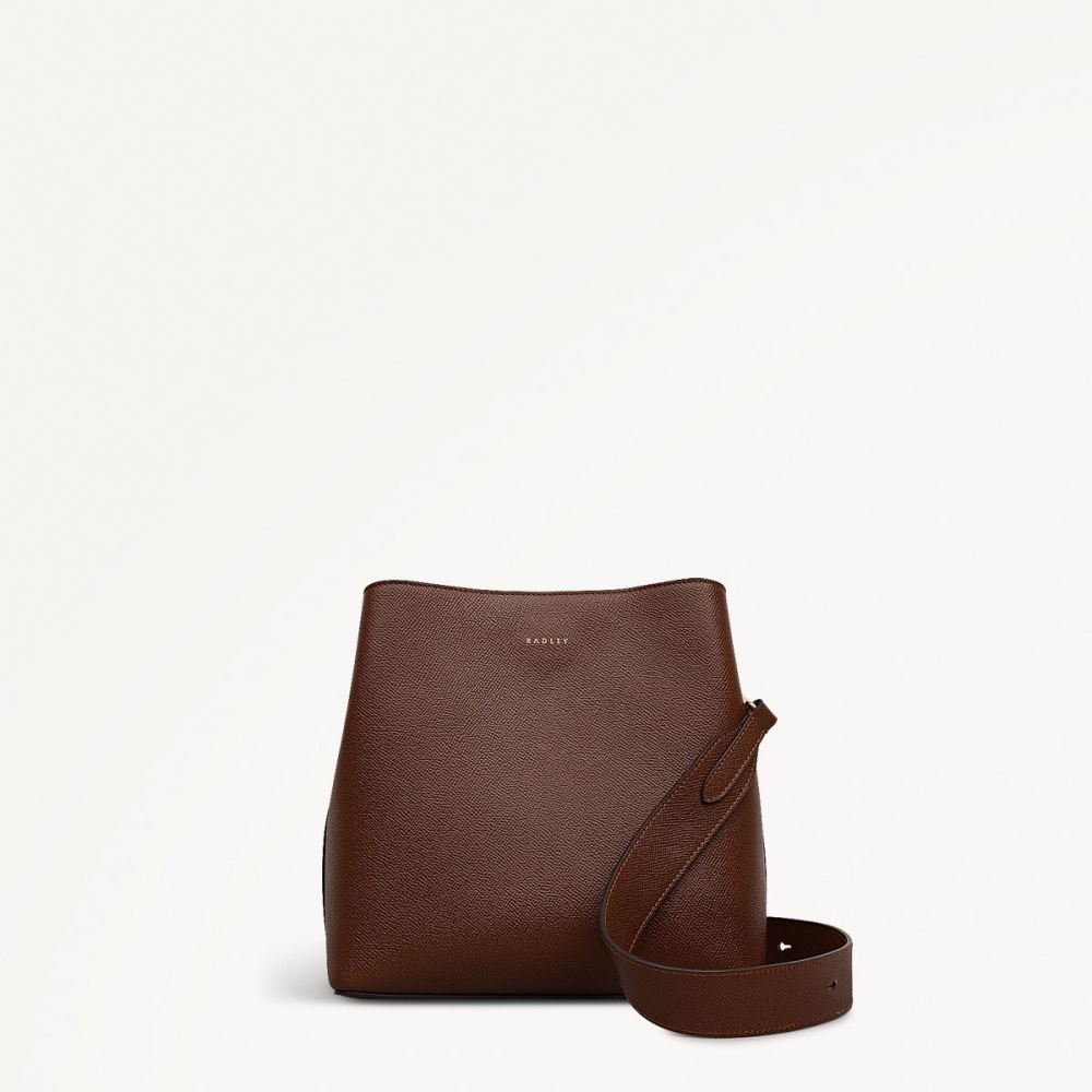 Women's | Radley London Dukes Place - Texure - Medium Compartment Cross Body - Chocolate