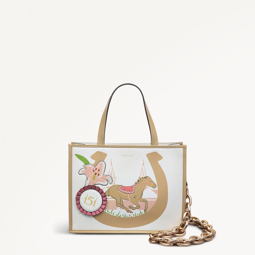 Women's | Radley London Kentucky Derby SS25 - Small Open Top Grab - Chalk