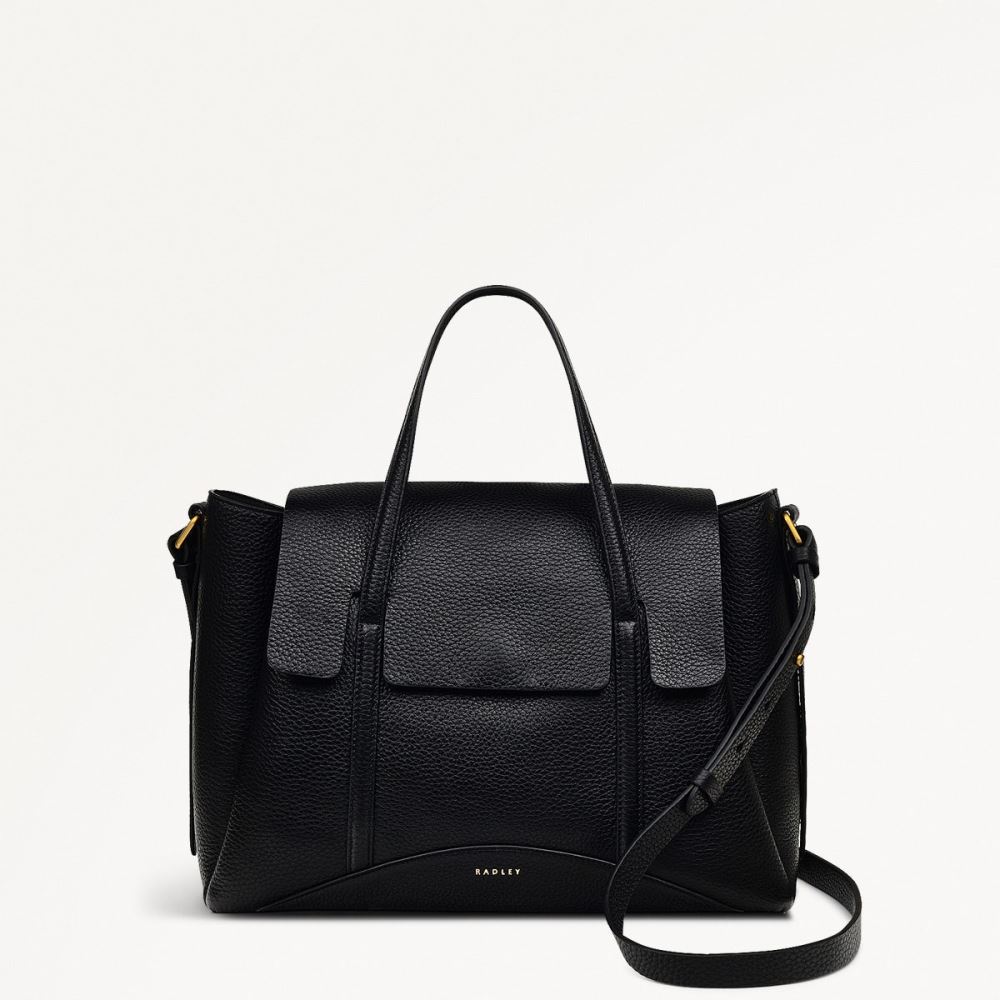 Women's | Radley London The Chancery - Medium Flapover Grab - Black