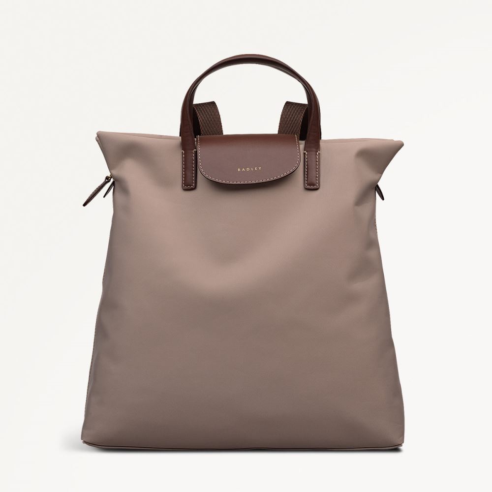 Women's | Radley London Pocket Essentials - Medium Ziptop Backpack - Porcini