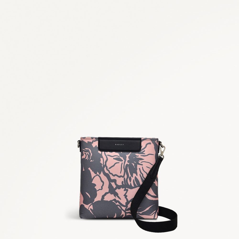 Women's | Radley London Southwell Gardens - Floral - Small Ziptop Cross Body - Black