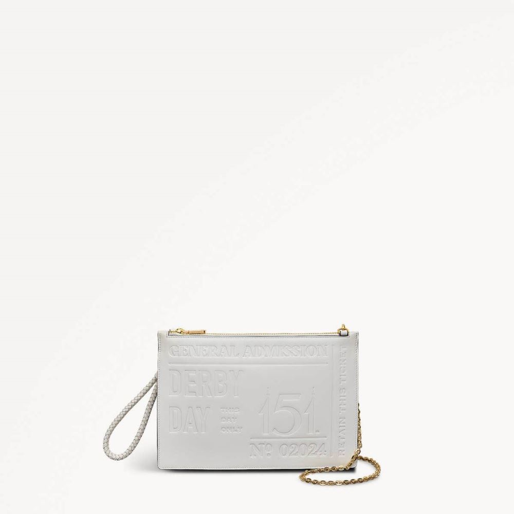 Women's | Radley London Kentucky Derby SS25 - Medium Ziptop Cross Body - Chalk