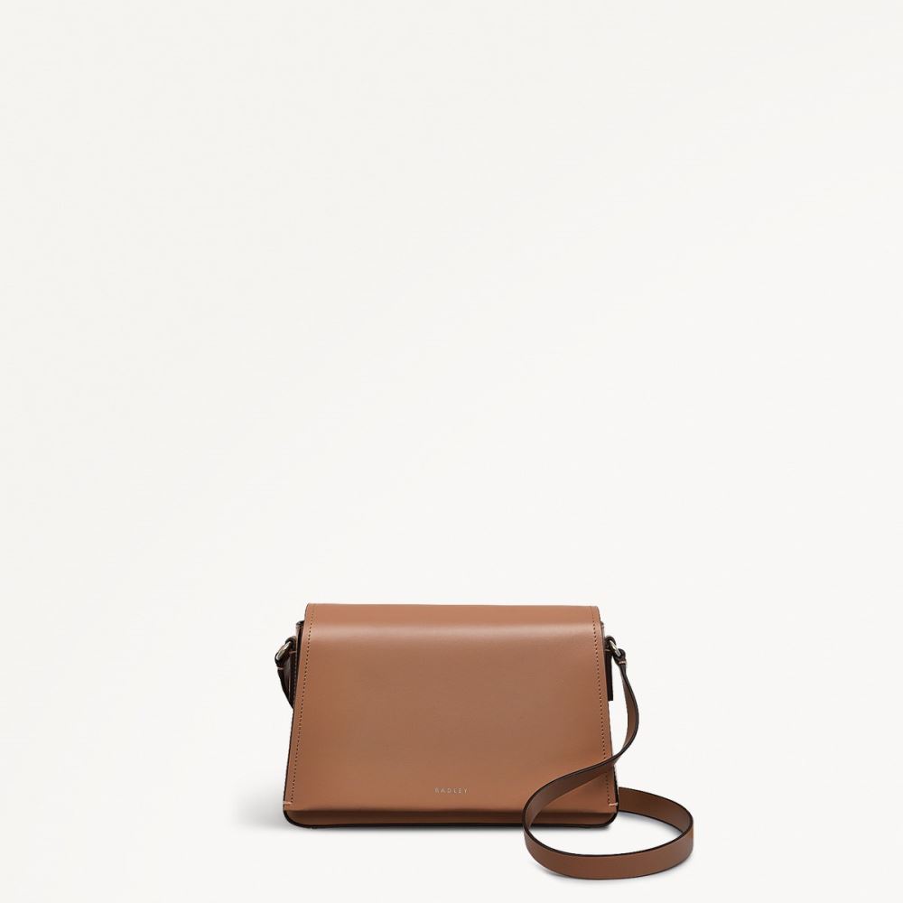 Women's | Radley London Lexington Lane - Medium Flapover Crossbody - Chai