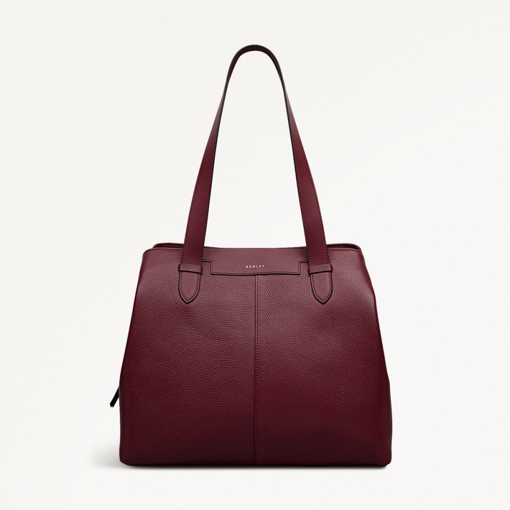 Women's | Radley London Piccardy Hill 2.0 - Medium Ziptop Shoulder - Merlot