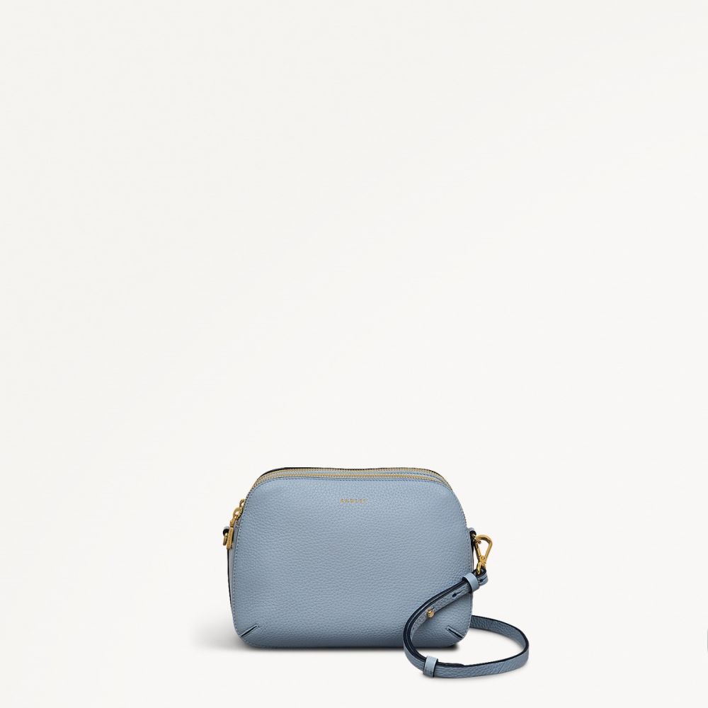 Women's | Radley London Dukes Place - Medium Ziptop Crossbody - Smoke Blue