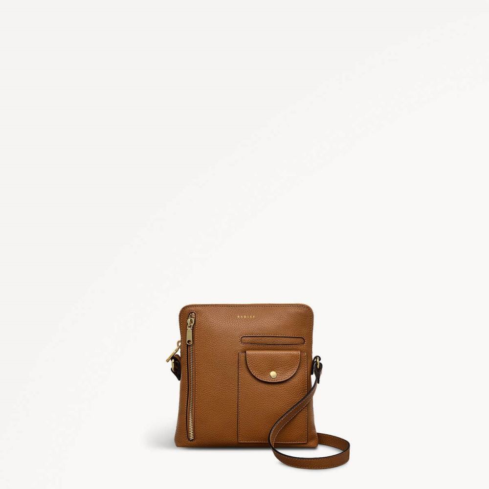 Women's | Radley London Ridge Park - Small Ziptop Crossbody - Caramel