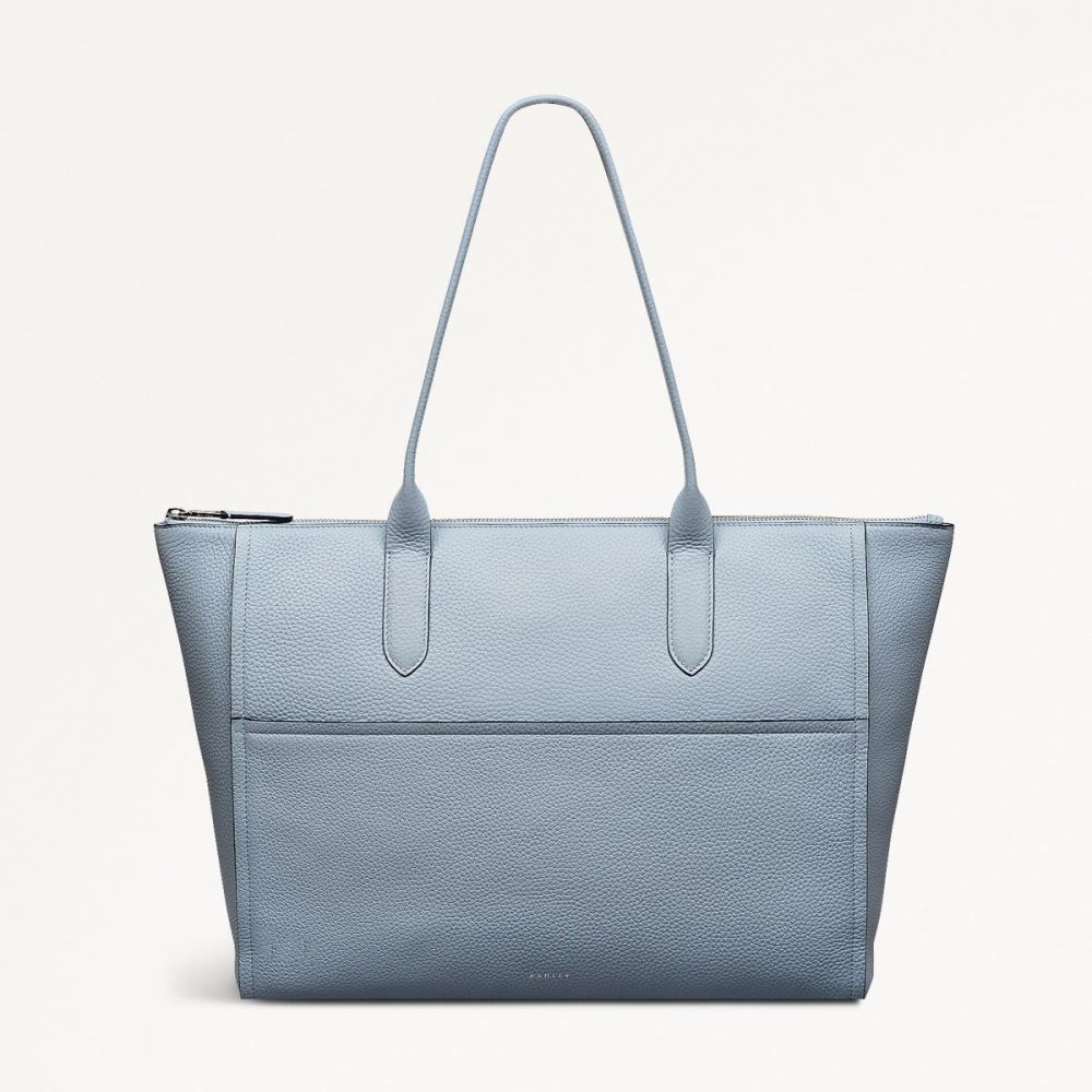 Women's | Radley London Oak Street - Medium Ziptop Tote - Smoke Blue