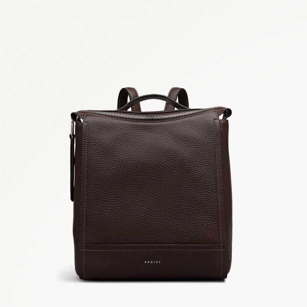 Women's | Radley London Oak Street - Small Ziptop Backpack - Dark Oak