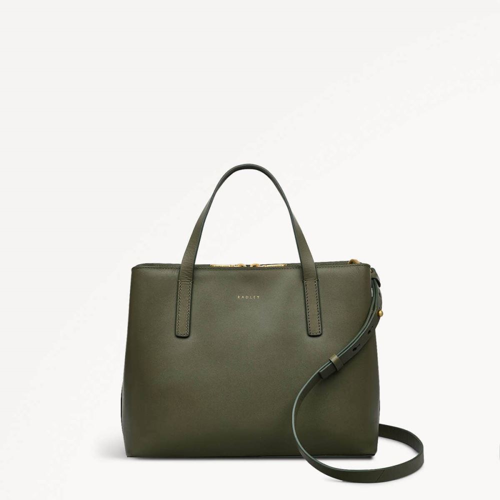 Women's | Radley London Dukes Place - Medium Ziptop Grab - Dark Olive