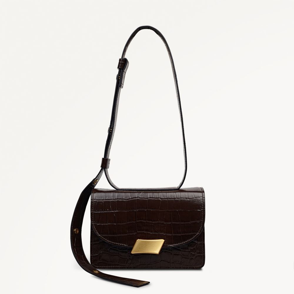 Women's | Radley London The Belsize - Small Flapover Shoulder - Dark Oak
