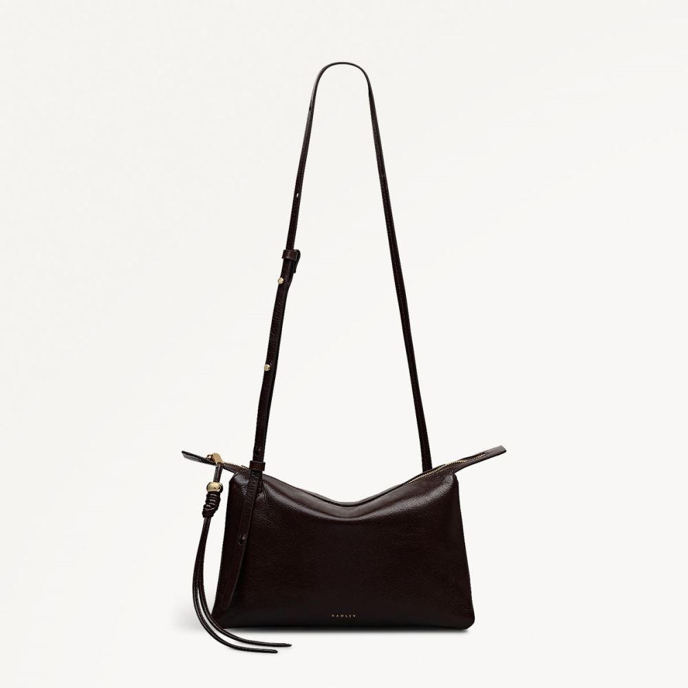 Women's | Radley London The Romilly - Medium Ziptop Cross Body - Dark Oak