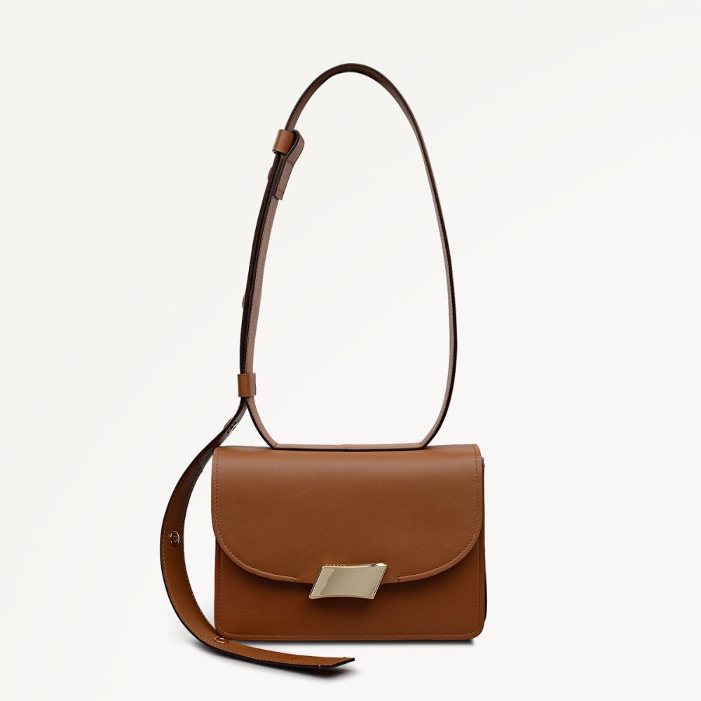 Women's | Radley London The Belsize - Small Flapover Shoulder - Toffee