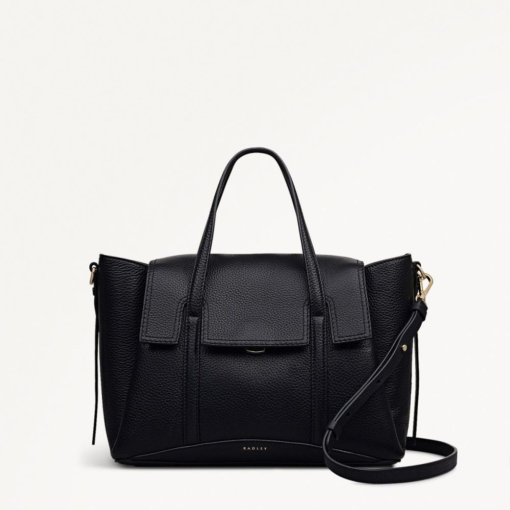 Women's | Radley London The Chancery - Medium Flapover Grab - Black