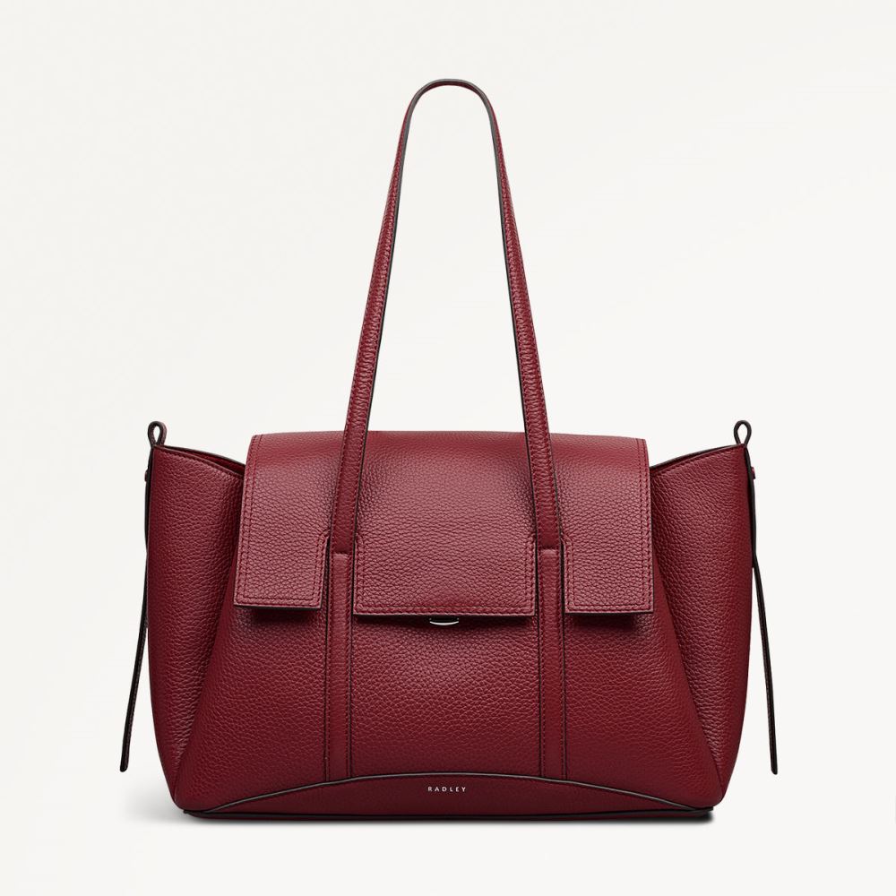 Women's | Radley London The Chancery - Medium Flapover Shoulder - Carmine