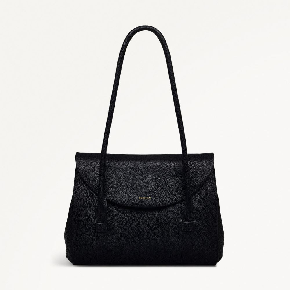 Women's | Radley London Briar Hill - Medium Flapover Shoulder - Black