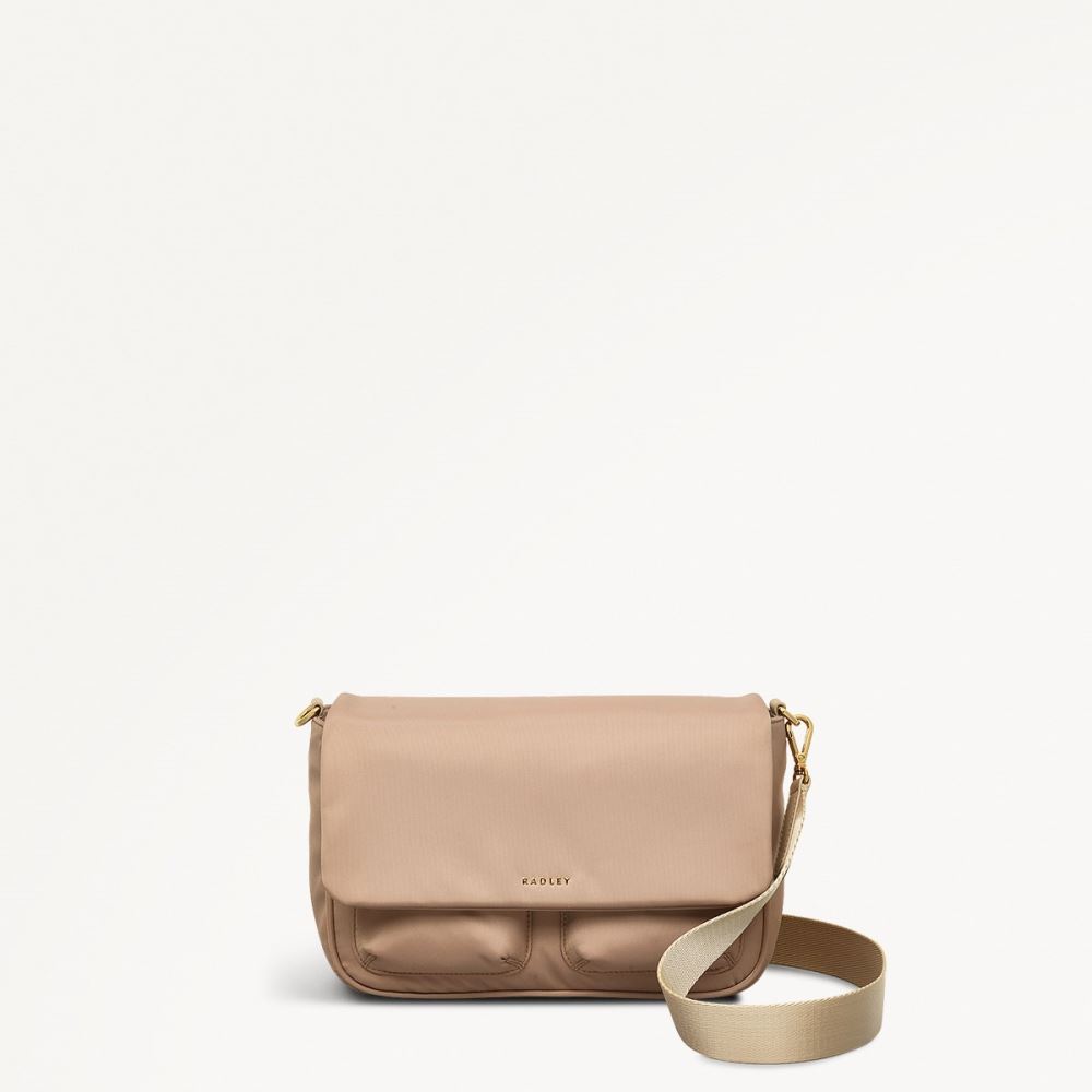 Women's | Radley London Guildford Grove - Medium Flapover Cross Body - Stone