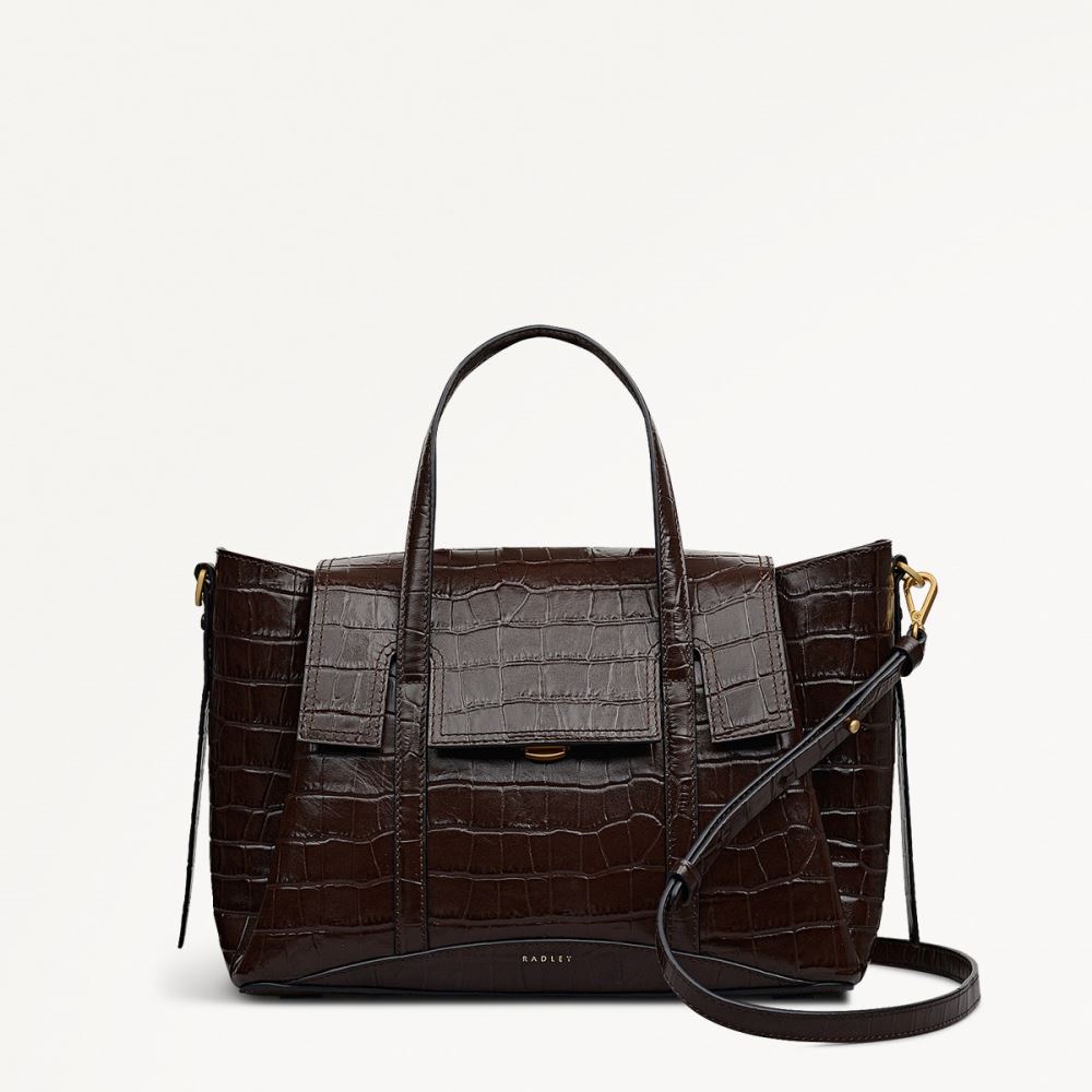 Women's | Radley London The Chancery - Medium Flapover Grab - Dark Oak